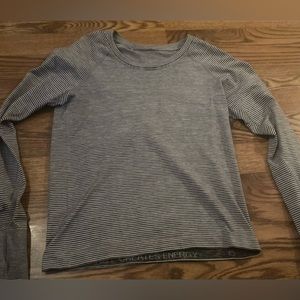 Lululemon long sleeve swiftly tech black and white striped